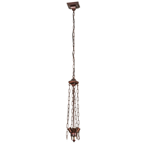 24"W Mission 4 Chain Inverted Pendant Hardware