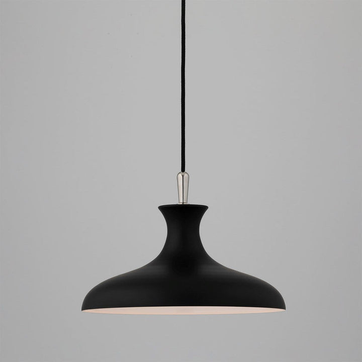 Cassidy Pendant 10" - Polished Nickel/Dusk Black