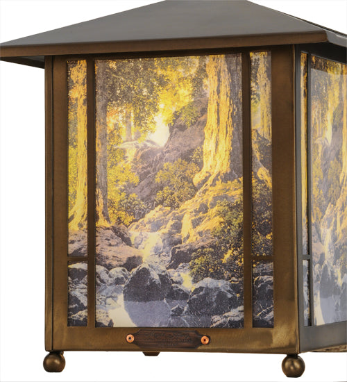 13" High Maxfield Parrish The Glen Lantern Accent Lamp