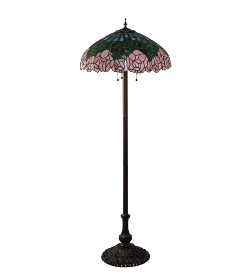 62" High Tiffany Cabbage Rose Floor Lamp