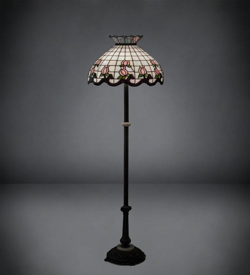 62" High Roseborder Floor Lamp