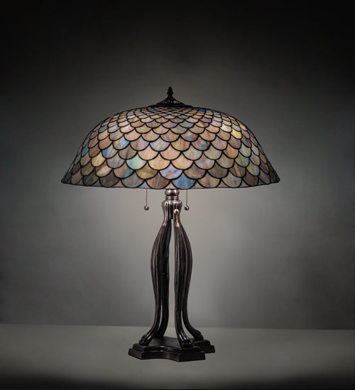 30" High Tiffany Fishscale Table Lamp