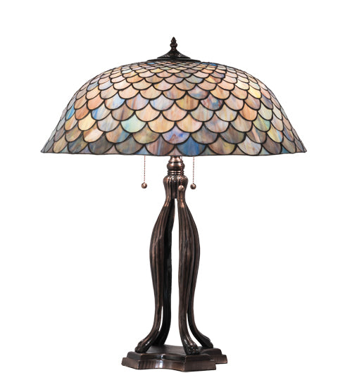 30" High Tiffany Fishscale Table Lamp