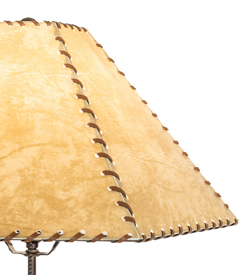 36" High Strike Of The Eagle Faux Leather Shade Table Lamp