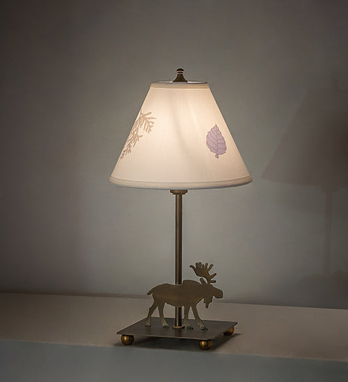 15" High Lone Moose Accent Lamp