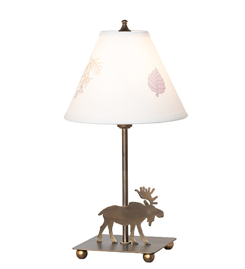 15" High Lone Moose Accent Lamp