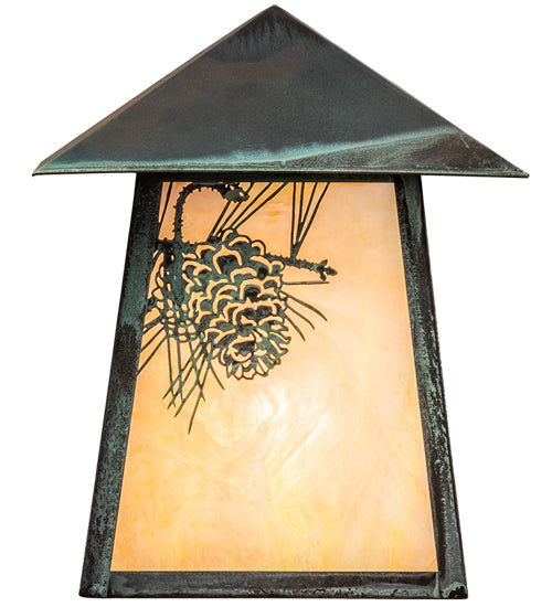 9" Wide Stillwater Winter Pine Wall Sconce