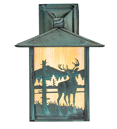 9" Wide Seneca Deer Creek Solid Mount Wall Sconce