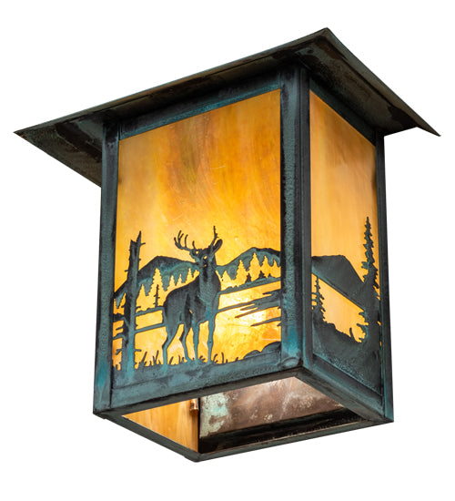 9" Wide Seneca Deer At Lake Wall Sconce