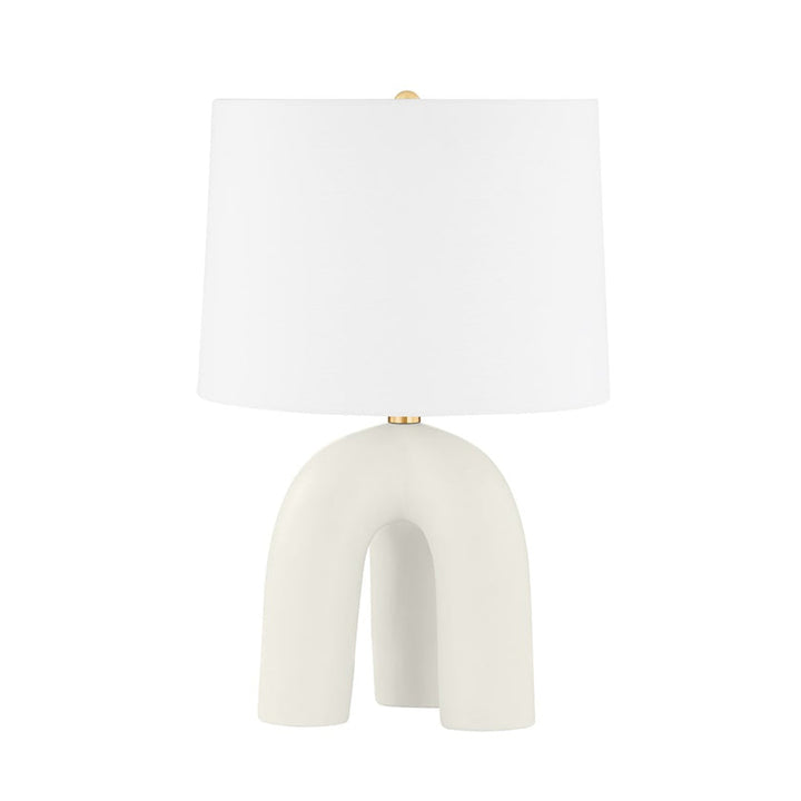 Mills Pond Table Lamp - Aged Brass/ Satin Ivory