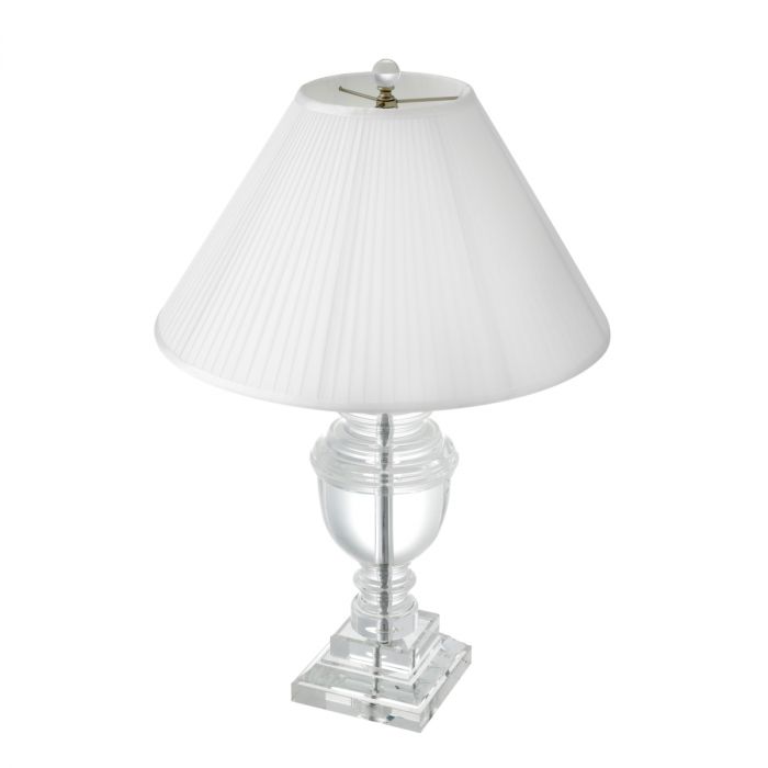 Table Lamp Noble Crystal Including White Shade