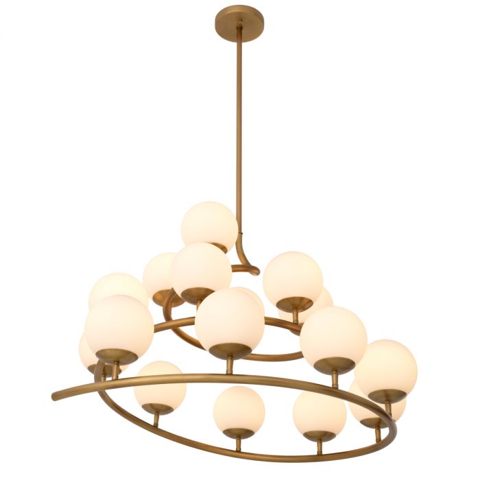 Chandelier Brissac Antique Brass Finish