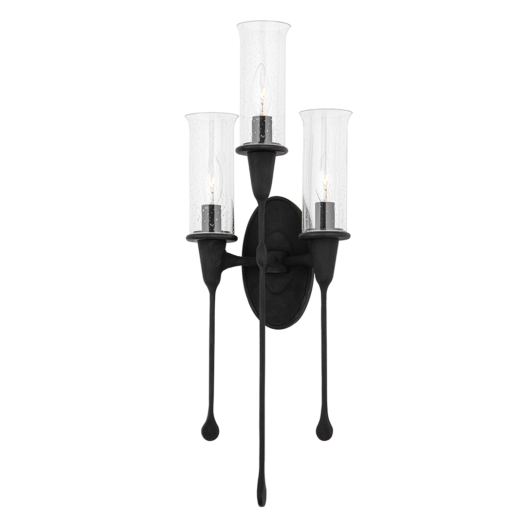 Chisel 3 Light Wall Sconce - Black Iron