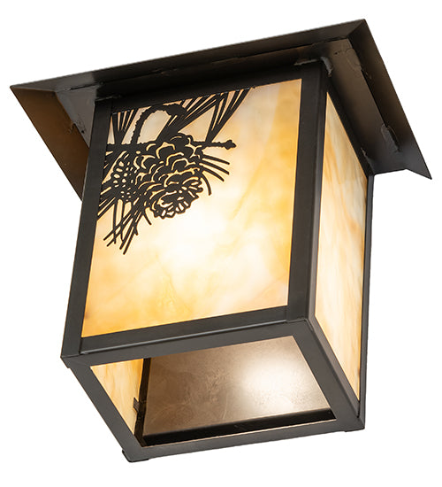 9" Wide Seneca Winter Pine Wall Sconce