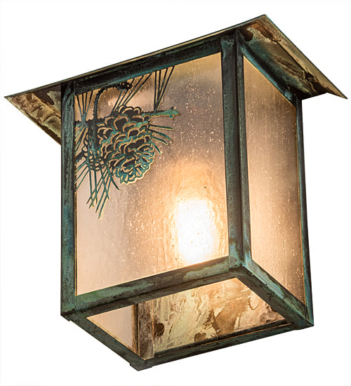 9"W Seneca Winter Pine Wall Sconce