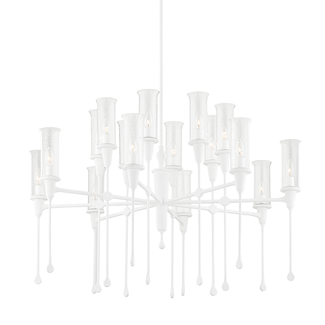 Chisel 16 Ligh Chandelier - White Plaster