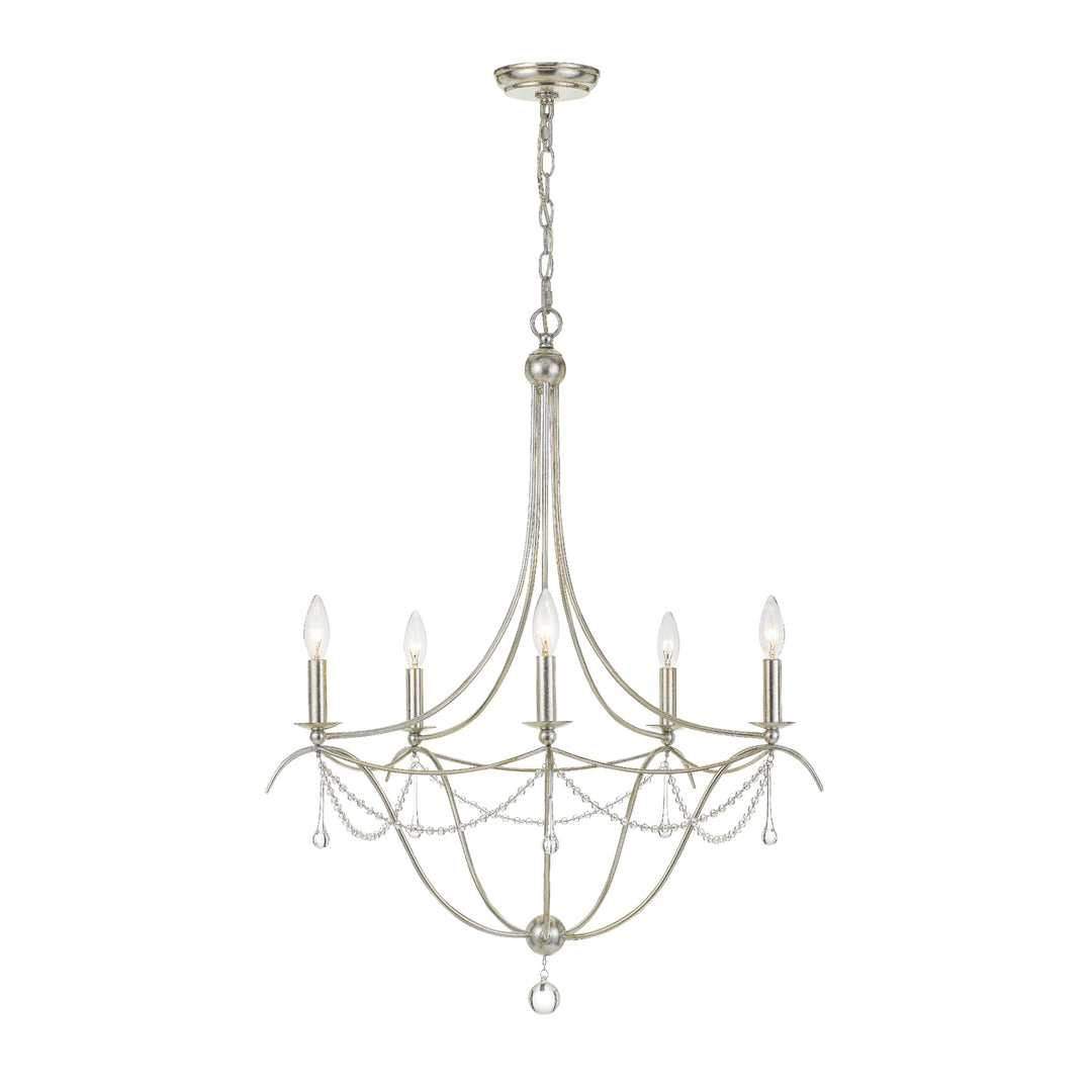 Metro 5 Light Antique Gold Chandelier