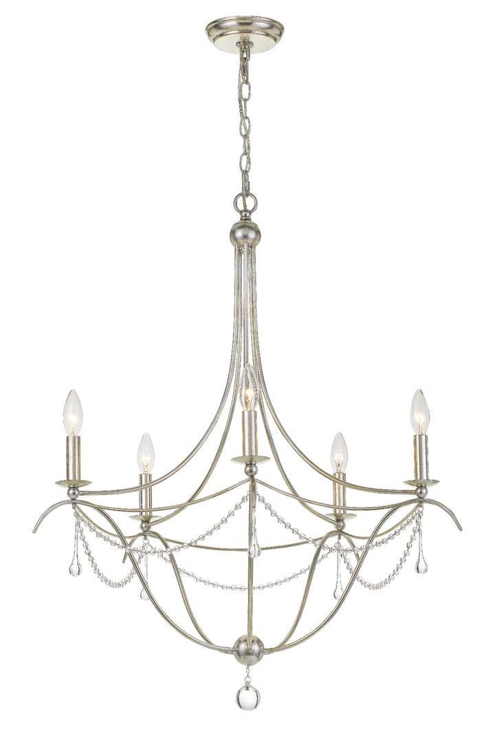 Crystorama Metro 5 Light Antique Gold Chandelier