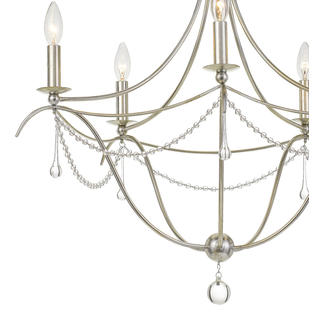 Crystorama Metro 5 Light Antique Gold Chandelier