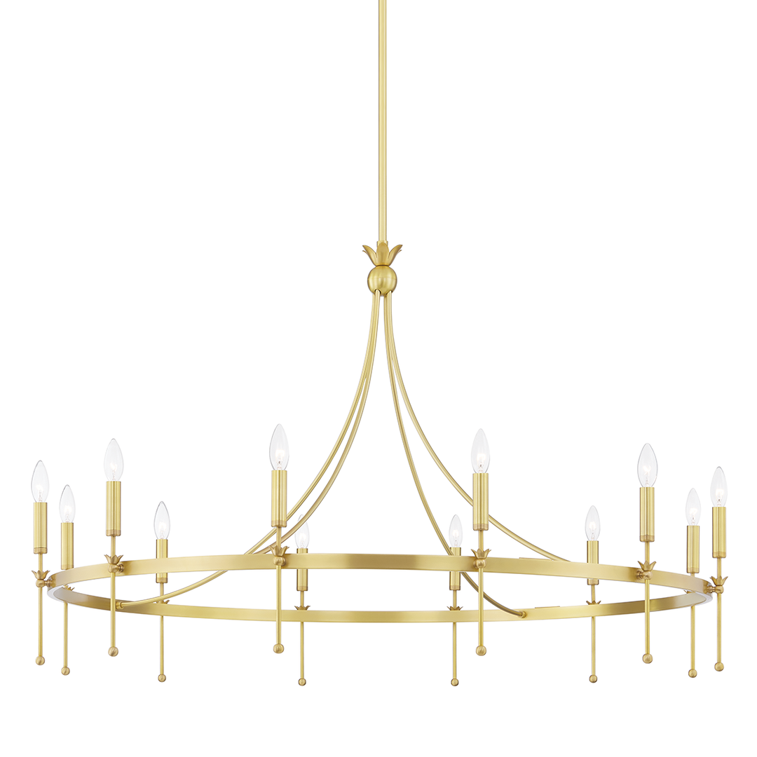 Gates 12 Ligh Chandelier - Aged Brass