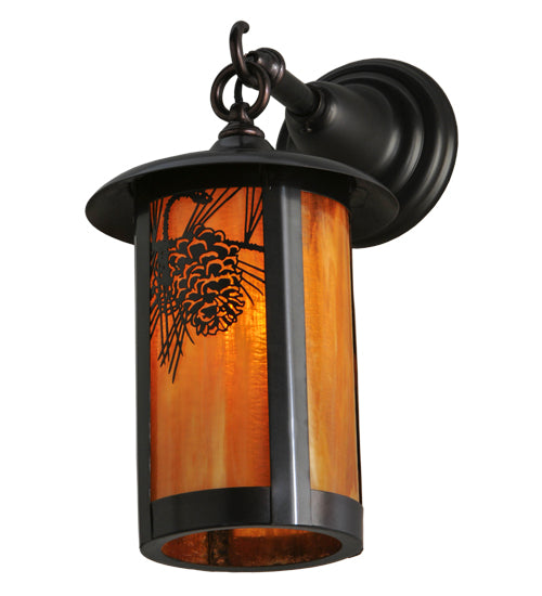 7.5"W Fulton Winter Pine Hanging Wall Sconce