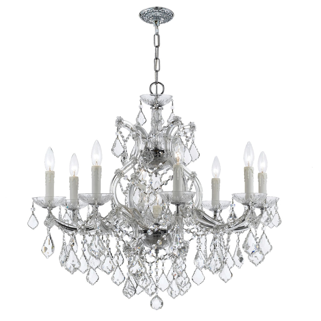 Maria Theresa 9 Light Swarovski Strass Crystal Gold Chandelier