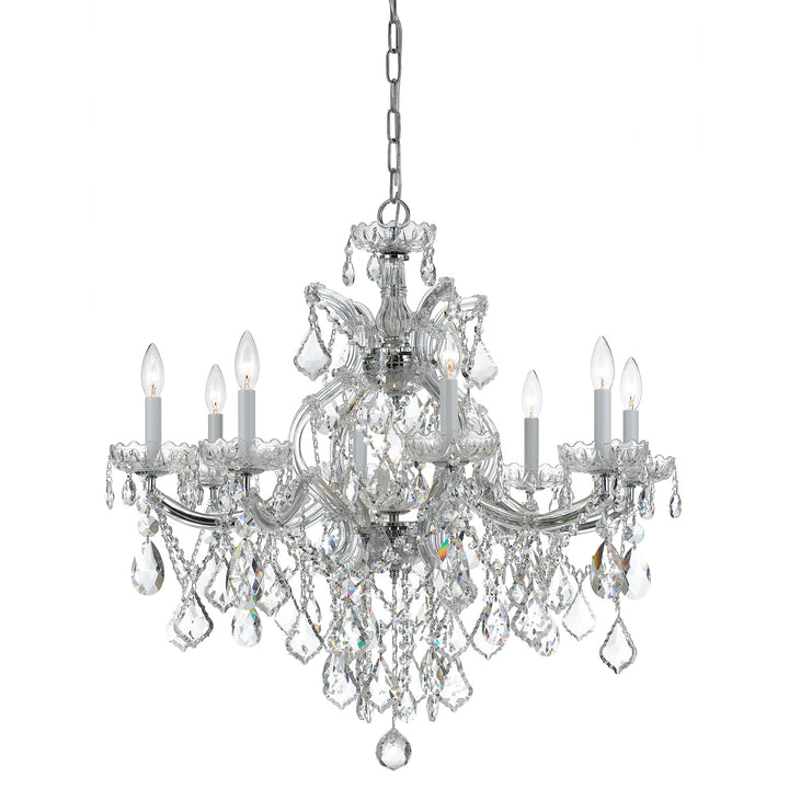 Crystorama Maria Theresa 9 Light Hand Cut Crystal Gold Chandelier