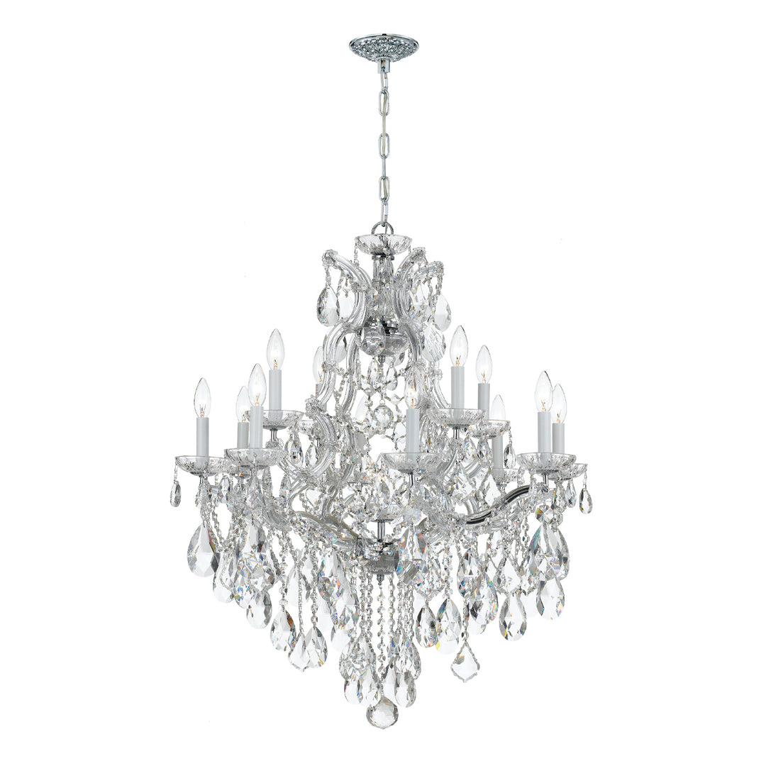 Maria Theresa 13 Light Spectra Crystal Gold Chandelier