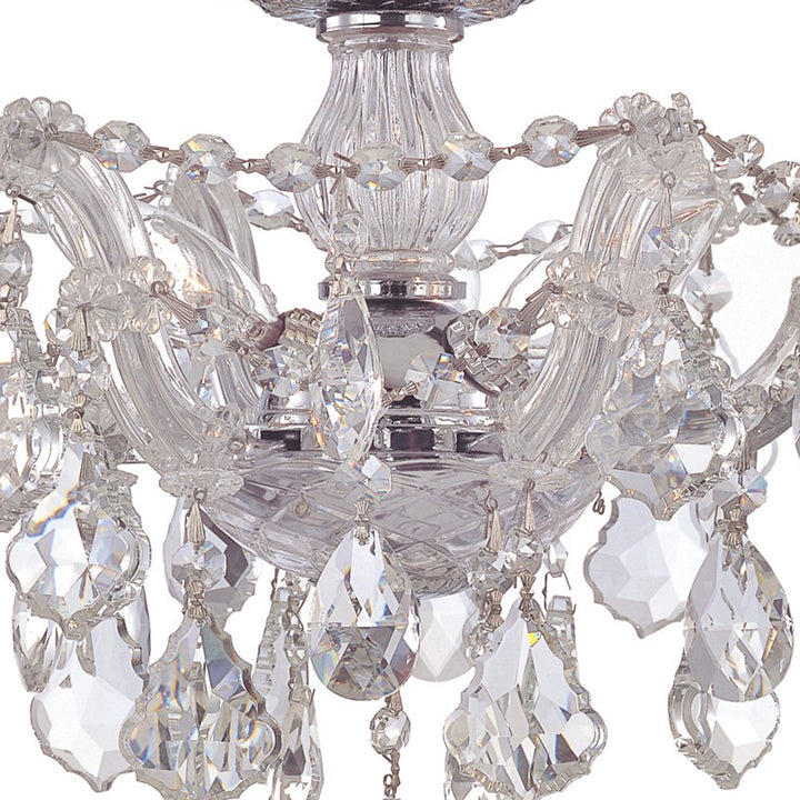 Crystorama Maria Theresa 3 Light Spectra Crystal Gold Semi Flush Mount