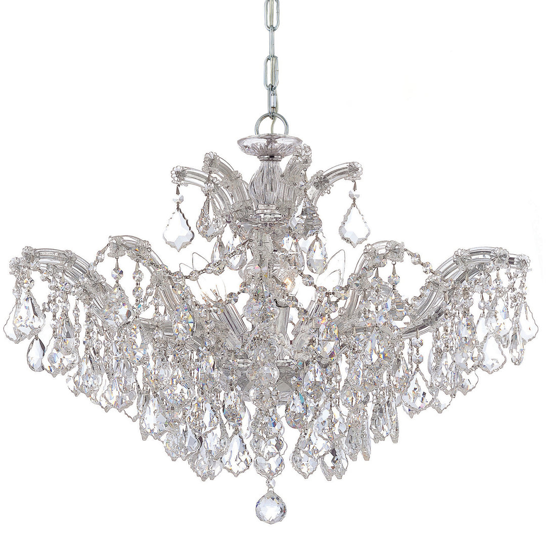 Crystorama Maria Theresa 6 Light Spectra Crystal Gold Semi Flush Mount