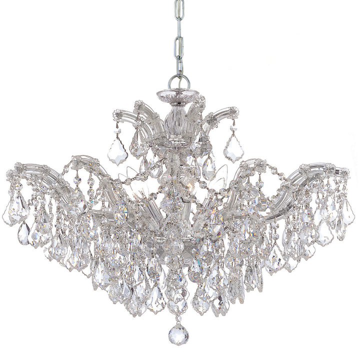 Crystorama Maria Theresa 6 Light Spectra Crystal Gold Semi Flush Mount