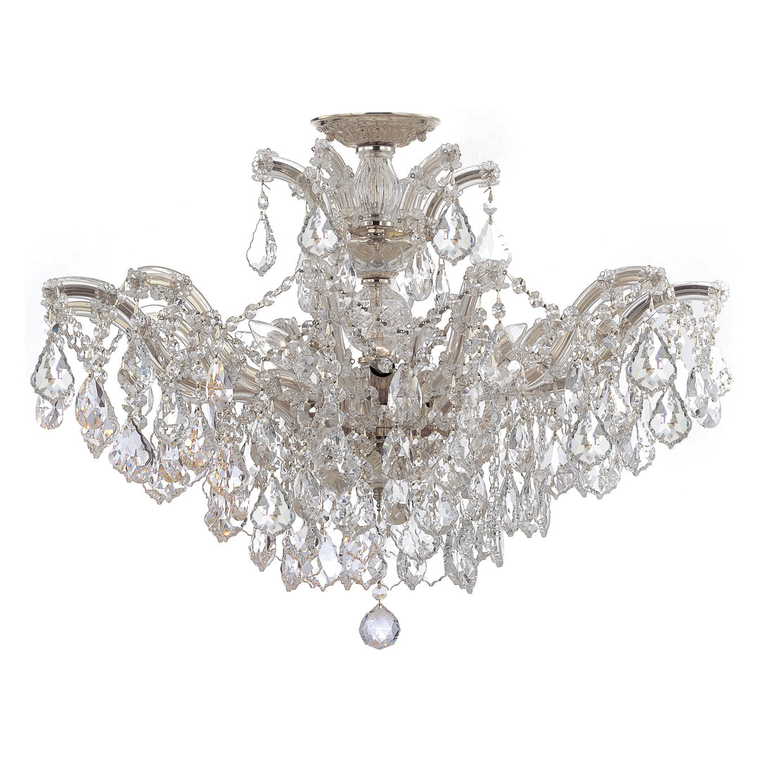 Maria Theresa 6 Light Spectra Crystal Gold Semi Flush Mount