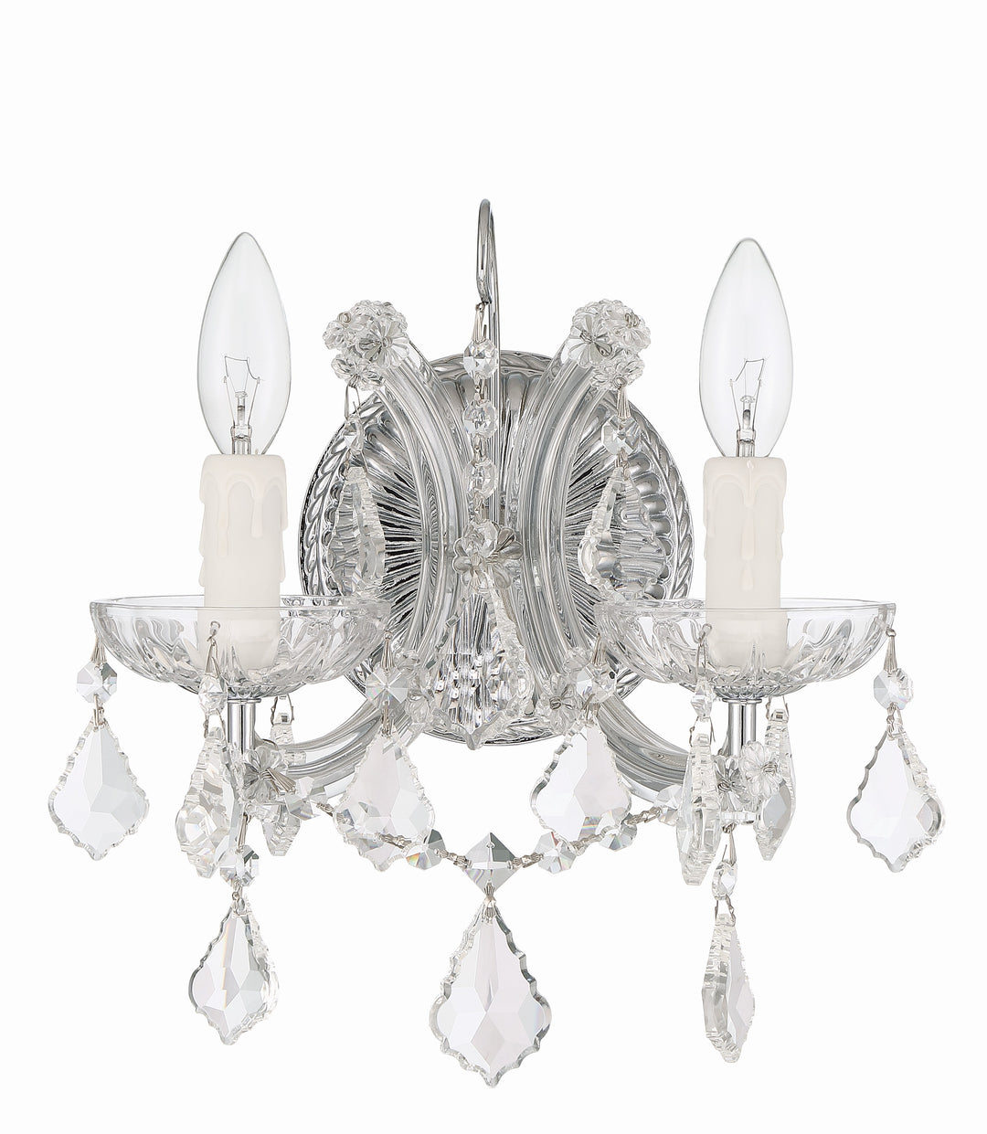 Crystorama Maria Theresa 2 Light Spectra Crystal Gold Sconce