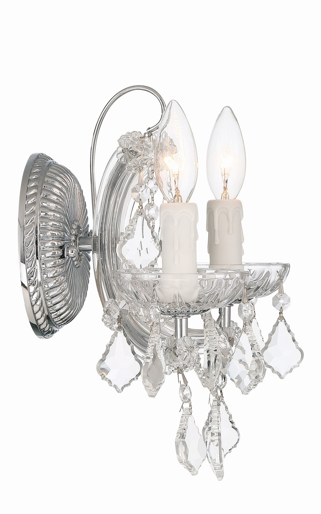 Crystorama Maria Theresa 2 Light Spectra Crystal Gold Sconce