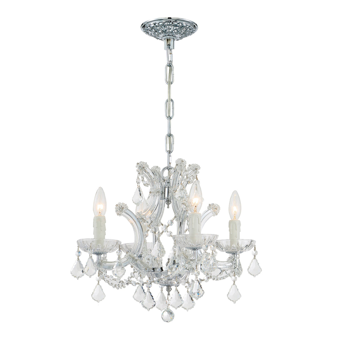 Maria Theresa 4 Light Spectra Crystal Gold Mini Chandelier