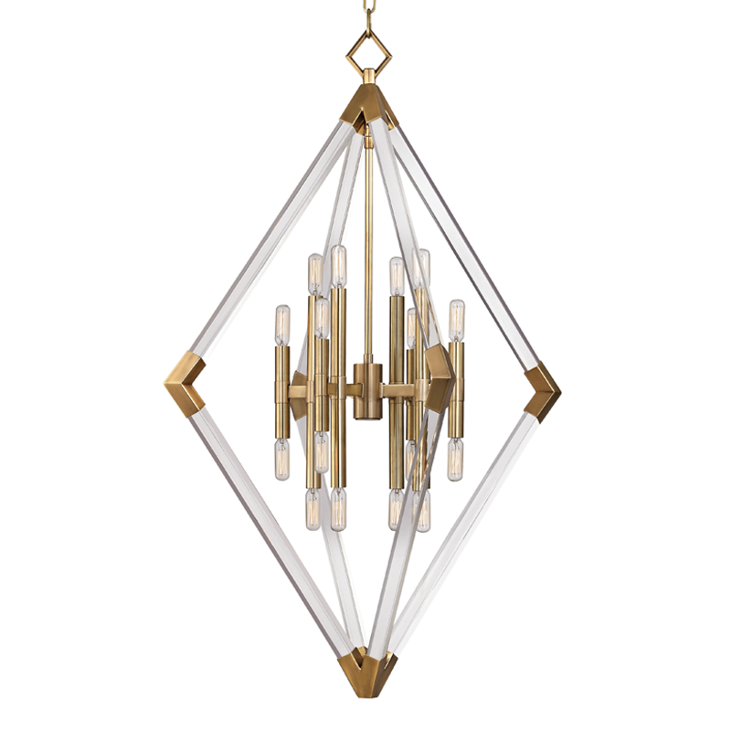 Lyons Pendant 42" - Aged Brass