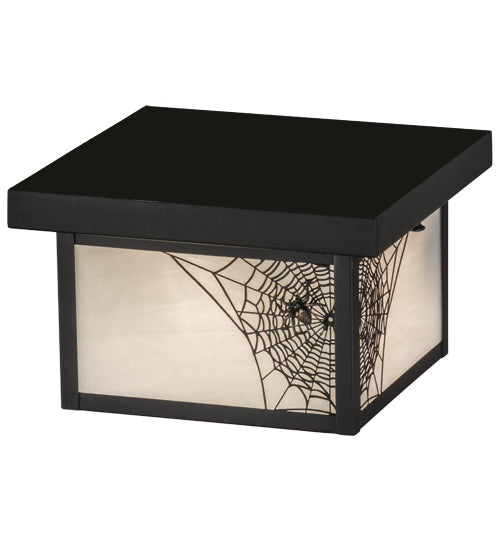 10"Sq Hyde Park Spider Web Flushmount