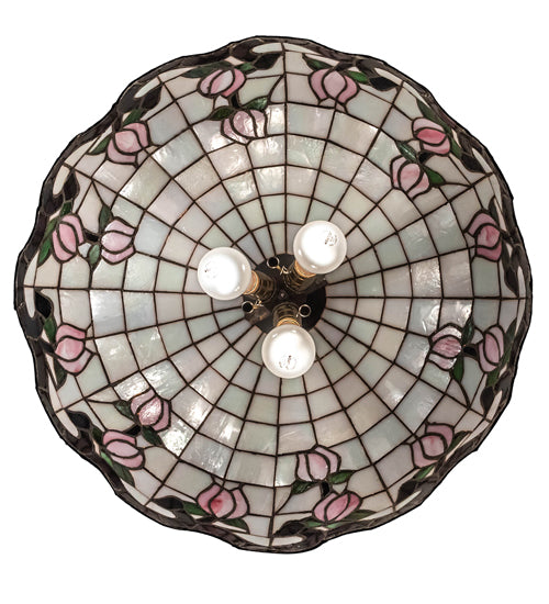 20" Wide Roseborder Pendant