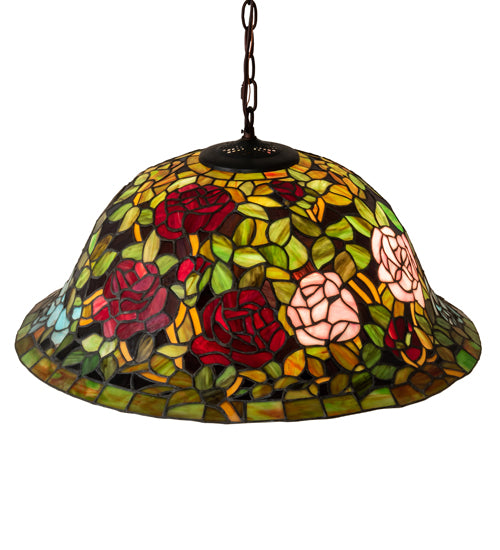 24" Wide Tiffany Rosebush Pendant