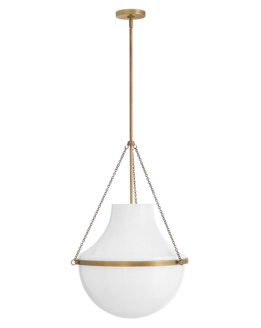 Collins Large Pendant, Heritage Brass