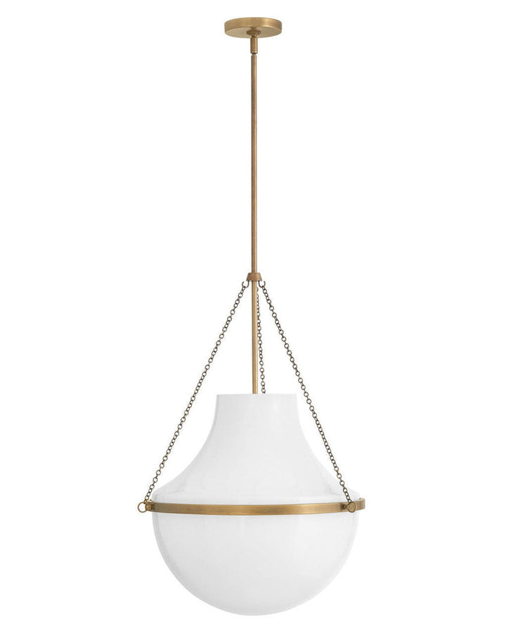 Collins Large Pendant, Heritage Brass