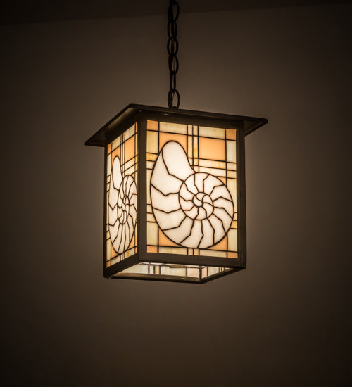 9"Sq Nautilus Lantern Pendant