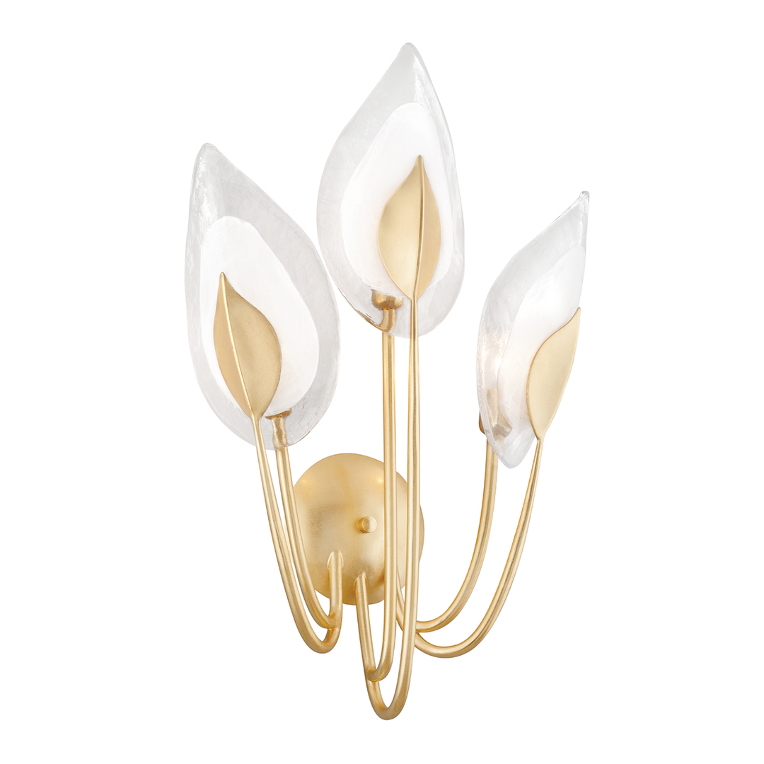 Blossom Wall Sconce 26" - Gold Leaf