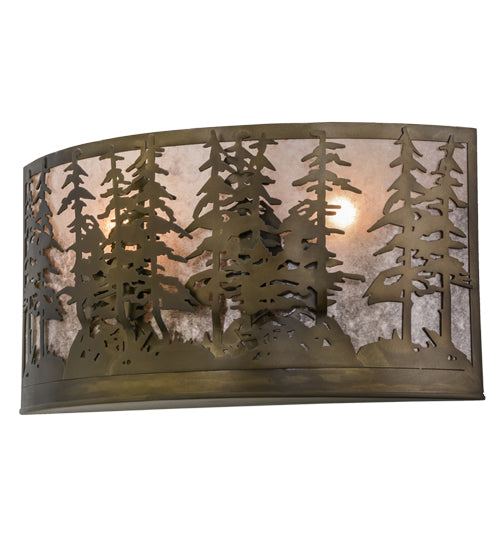 24" Wide Tall Pines Wall Sconce