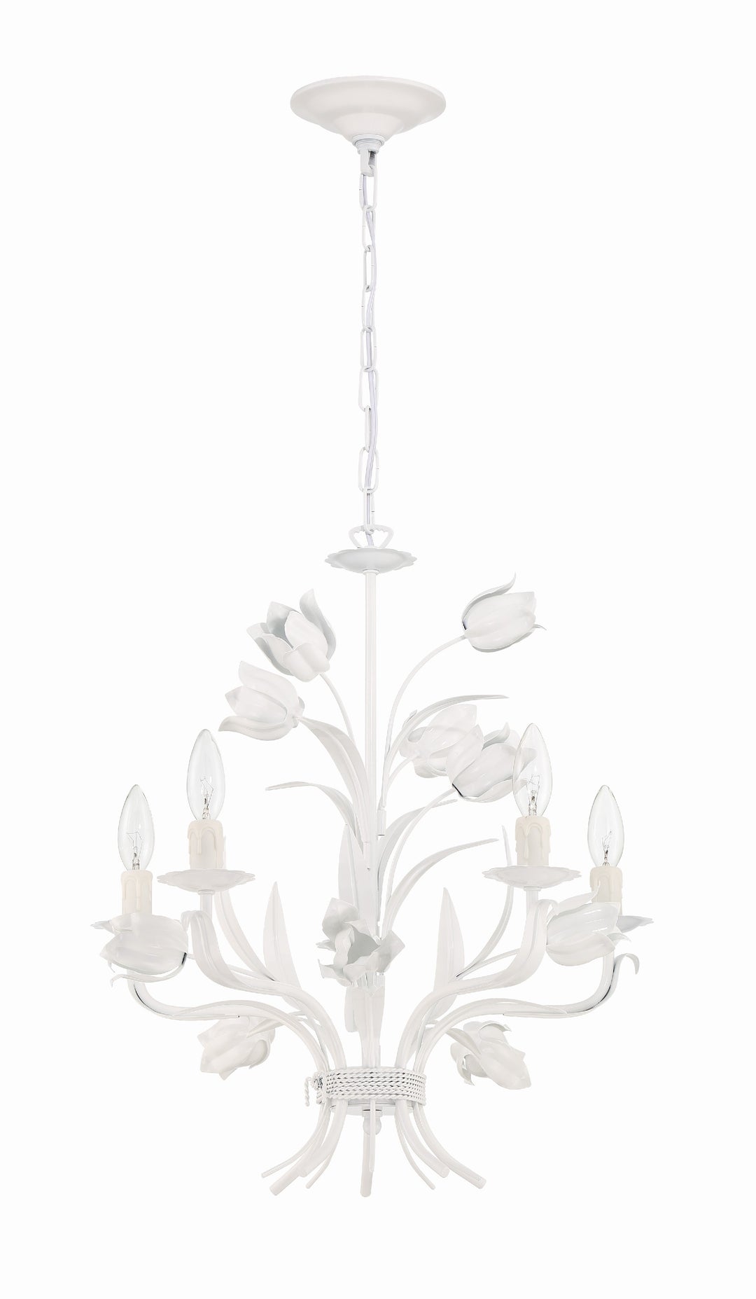 Crystorama Southport 5 Light Wet White Chandelier