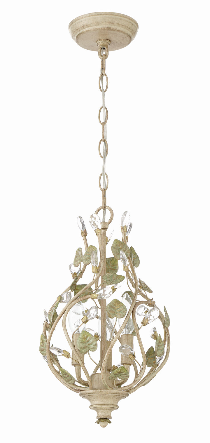 Crystorama Josie 3 Light Champagne Green Tea Mini Chandelier