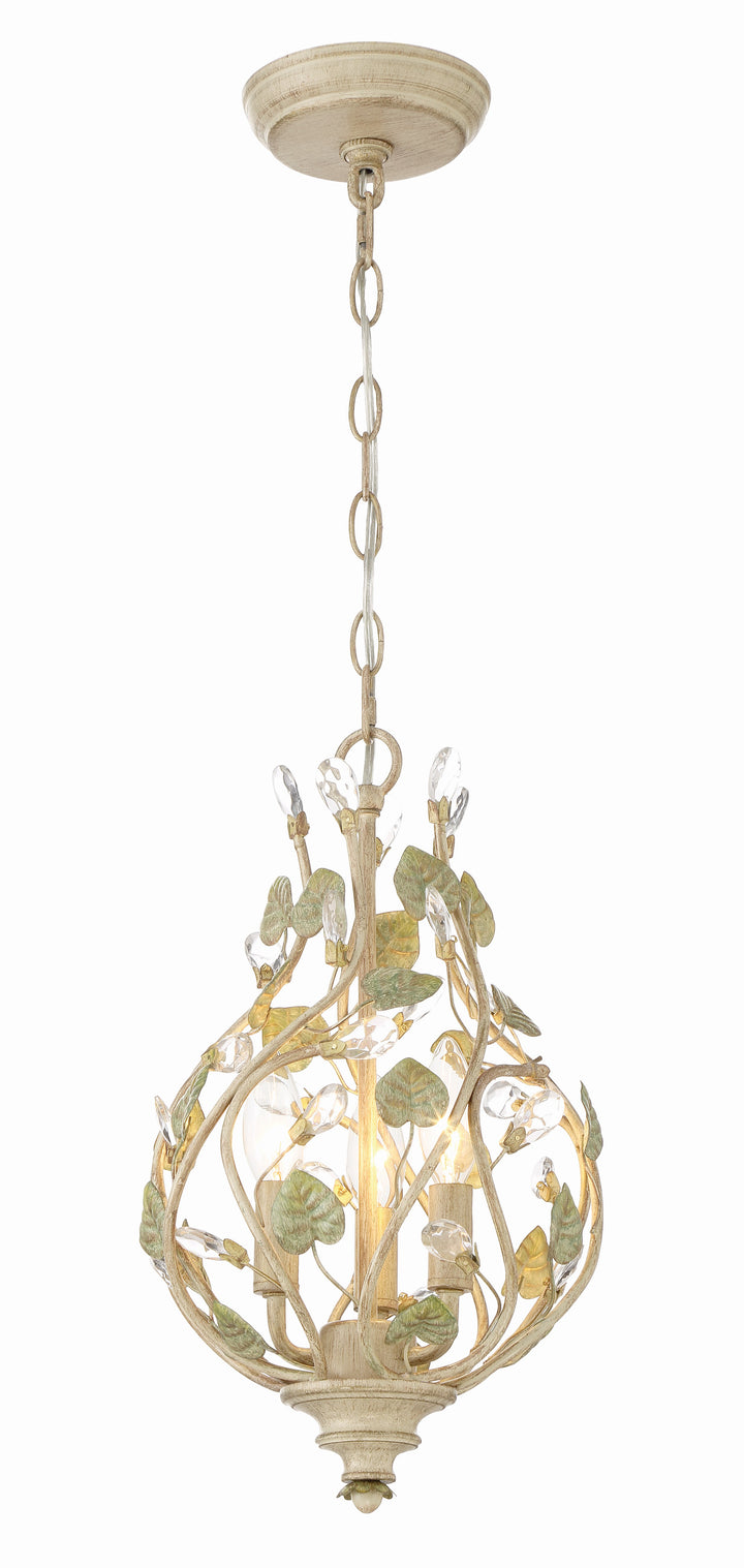 Crystorama Josie 3 Light Champagne Green Tea Mini Chandelier