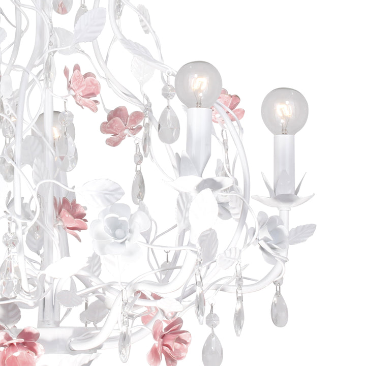 Crystorama Lola 5 Light Wet White Chandelier