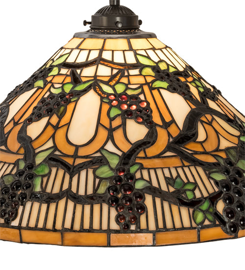 72" Long Jeweled Grape 3 Light Island Pendant