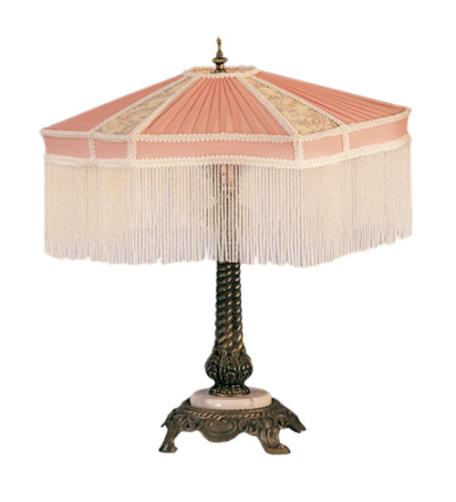 22" High Fabric & Fringe Persian Table Lamp